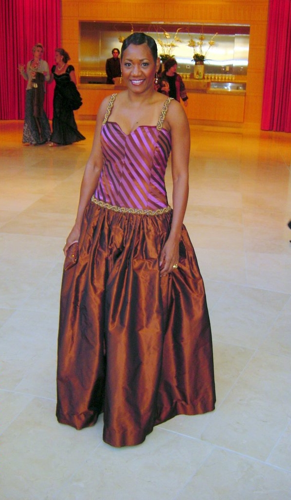 Evening gown detail